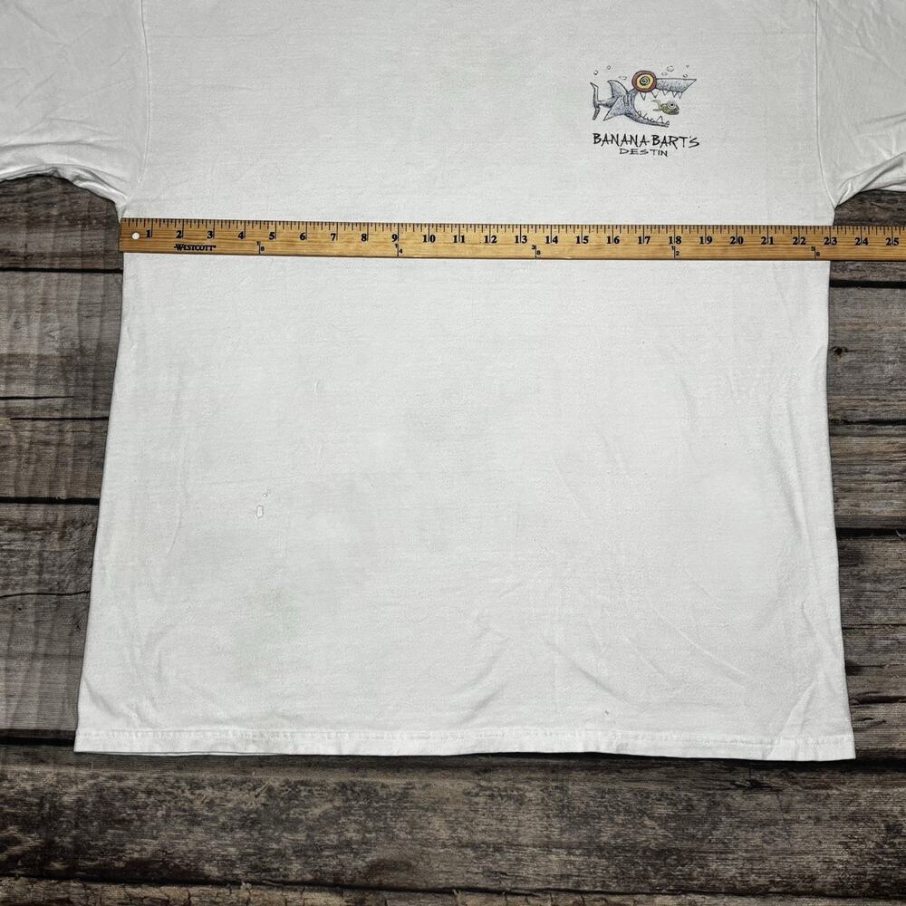The Duck Company Banana Bart's Destin T Shirt Shark Mens Size XL White - Picture 7 of 8